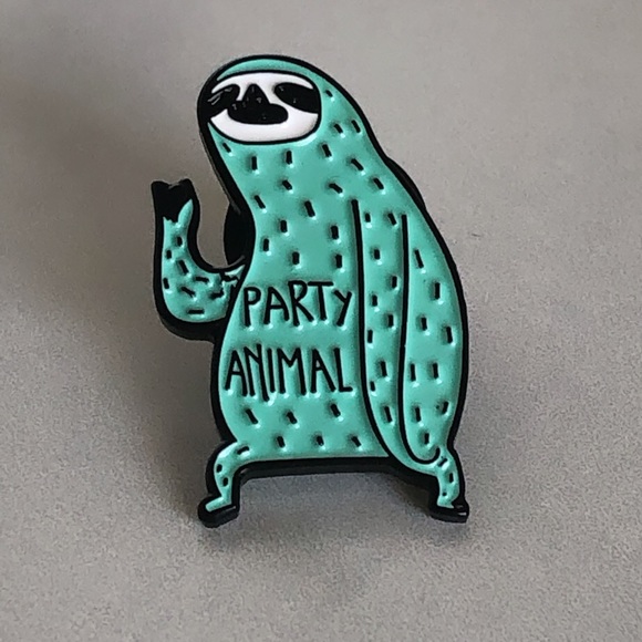 Jewelry - “Party Animal” Sloth 🦥 Enamel Pin/Brooch